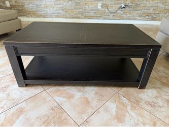 Must be picked up before Tuesday Ashley Furniture Wooden Rustic Coffee Table