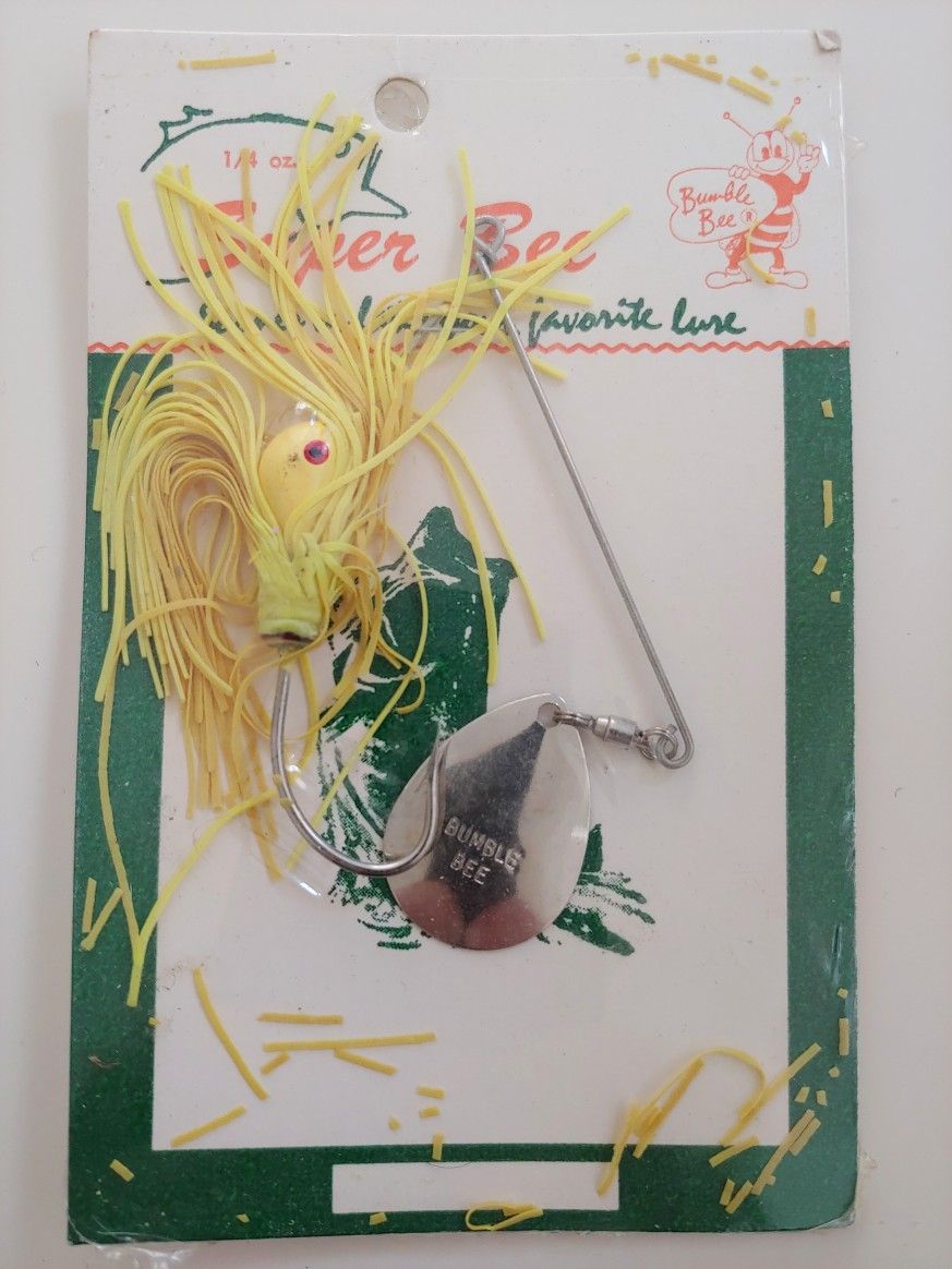 Vintage Bumble Bee Fishing Lure - Spinnerbait - NOS