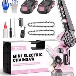 Cordless Mini Chainsaw 21V,6In Electric Chainsaw,Handheld & Portable Power Chain Saw for Tree Trimmi  Brand new  【High-Efficiency Cutting】This mini el