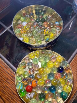 100 assorted marbles vintage