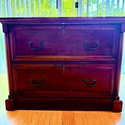 Solid Wood 2-Drawer Dresser / Storage Chest / File Cabinet