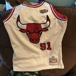 Dennis Rodman Bulls Jersey Medium 