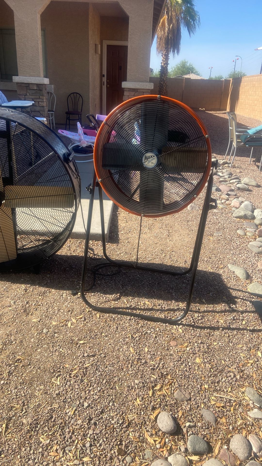 Max Air Industrial Stand Up Fan And Adjustable To Aim Position Desire Blows Good