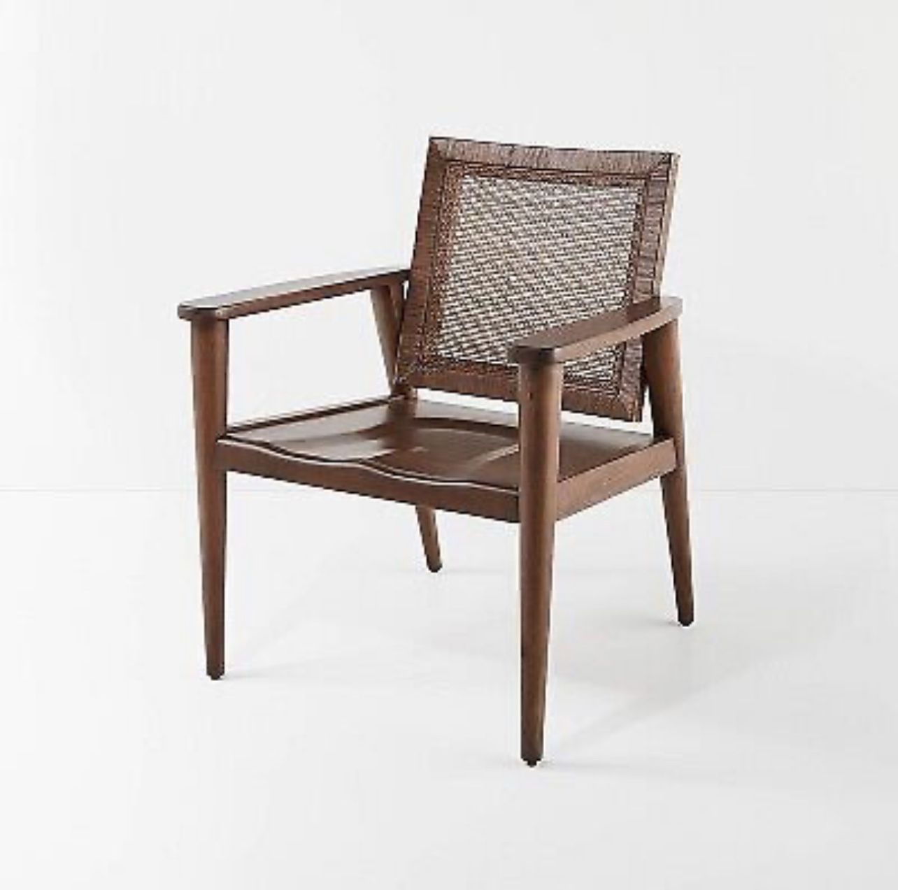 Silla De Living De Madera Y Caña - Back Accent Chair Brown