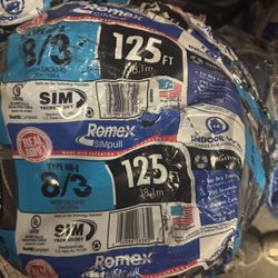 romex 8/3 125ft 280$