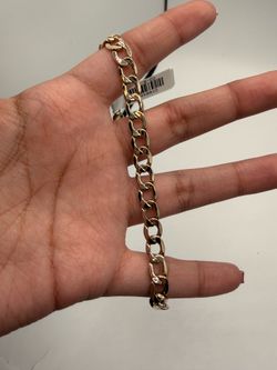 14k curb link bracelet 8”