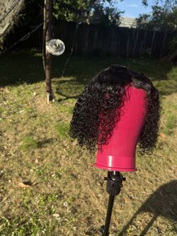 10” Deep Wave Curly Half Wig – Wear & Go, Glueless, 100% Human Hair (New)