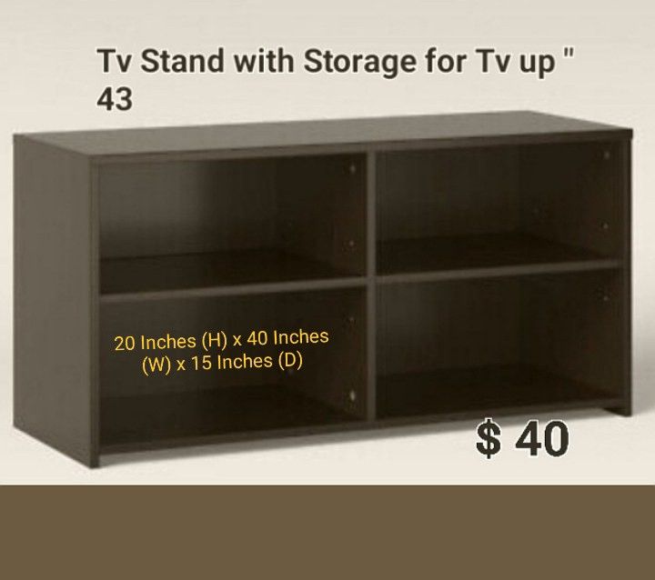 Brand New Tv Stand With Storage For Tv Up 43