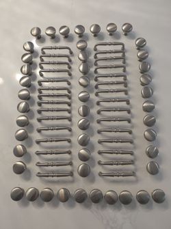 77 Pieces Brushed Nickel Cabinet Knobs and 3" Handle Pulls