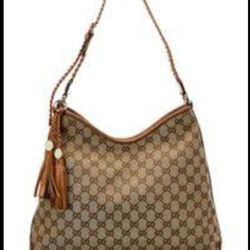 Gucci Beige/Tan GG Canvas and Leather Medium Marrakech Hobo

Length :36 cm
Width:9 cm
Height:25 cm
Handle Drop :30 cm adjustable
Hardware :Gold Tone
E