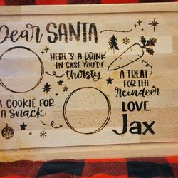 Personalized Santa Cookie Plate/tray