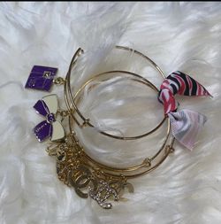 Purple & Gold Charm Set