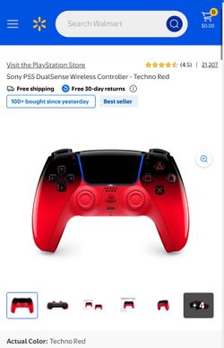 Techno Red Ps5 Controller NEW