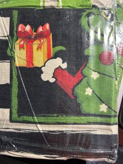 Grinch Pillow Covers tag states 18x18 looks to be 2 count