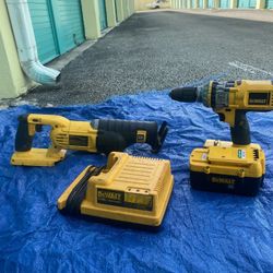 36 Volt  De Walt  Saw Zaw & Hammer Drill  with Charger Battery Is Not Good Need New Battery36