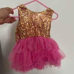 Pink And Gold Dress
