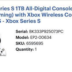 XBOX S 1TB