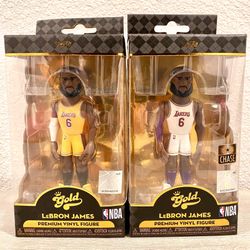 Funko Pop! Gold Lebron James *CHASE WHITE Lakers JERSEY* + Common (Bundle)