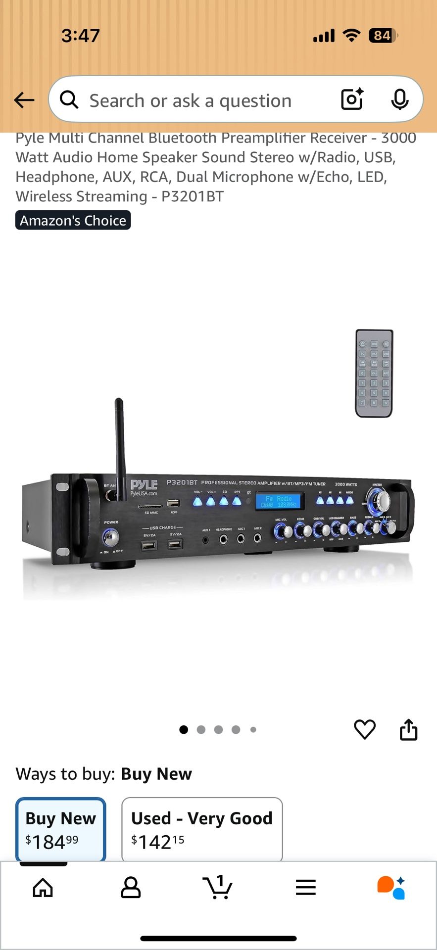Pyle Multi Channel Bluetooth Preamplifier Receiver - 3000 Watt Audio Home Speaker Sound Stereo w/Radio, USB, Headphone, AUX, RCA, Dual Microphone w/Ec