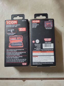 Icon Locking Flex Head & Ratchet Bit Set 35 piece