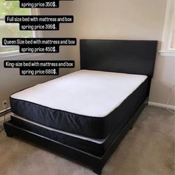 Brand New Complete Bed With Orthopedic Mattress For $349