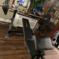olimpic bench and weights 