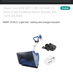 Snow Joe 24v Xr24 Volt 11 Inch 5ah Cordless snow Shovel Kit