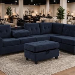 Sectional Sofa With Ottoman 