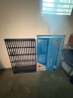 Dog pen with door and extension pack