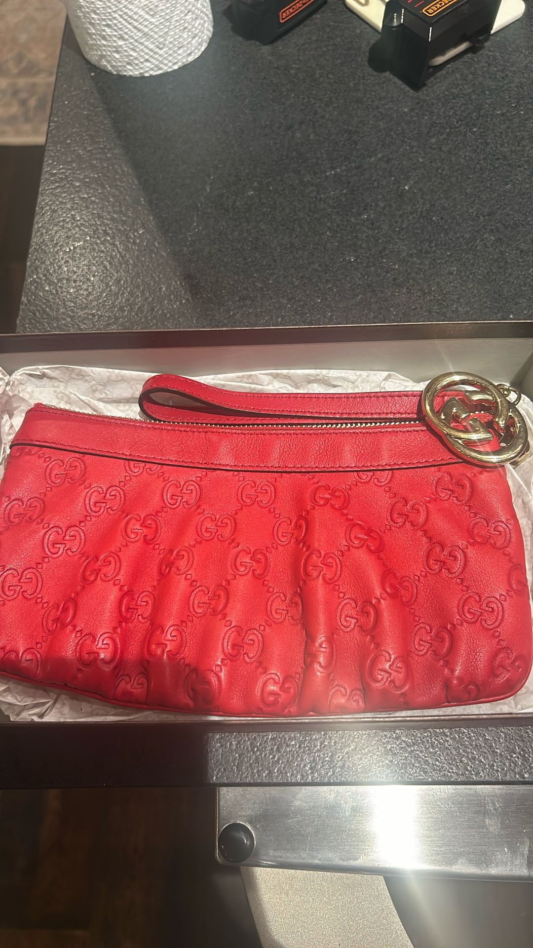 Gucci Leather Clutch Bag