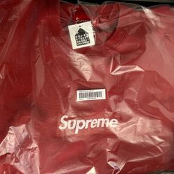 Supreme Washed Box Logo Crewneck size XL Red