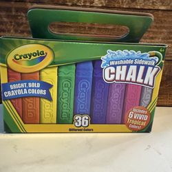 Crayons Washable Sidewalk Chalk – 36 Count