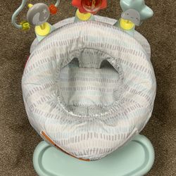 Skip Hop Baby Seat Silver Lining Cloud 2-in-1 Sit-up Chair & Activity Floor Seat - Gray