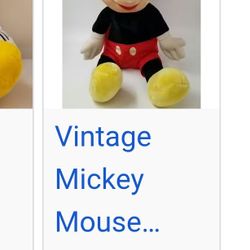 Vintage Mickey Mouse Plush 