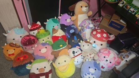 Large Lot of Squishmallow Plush Toys