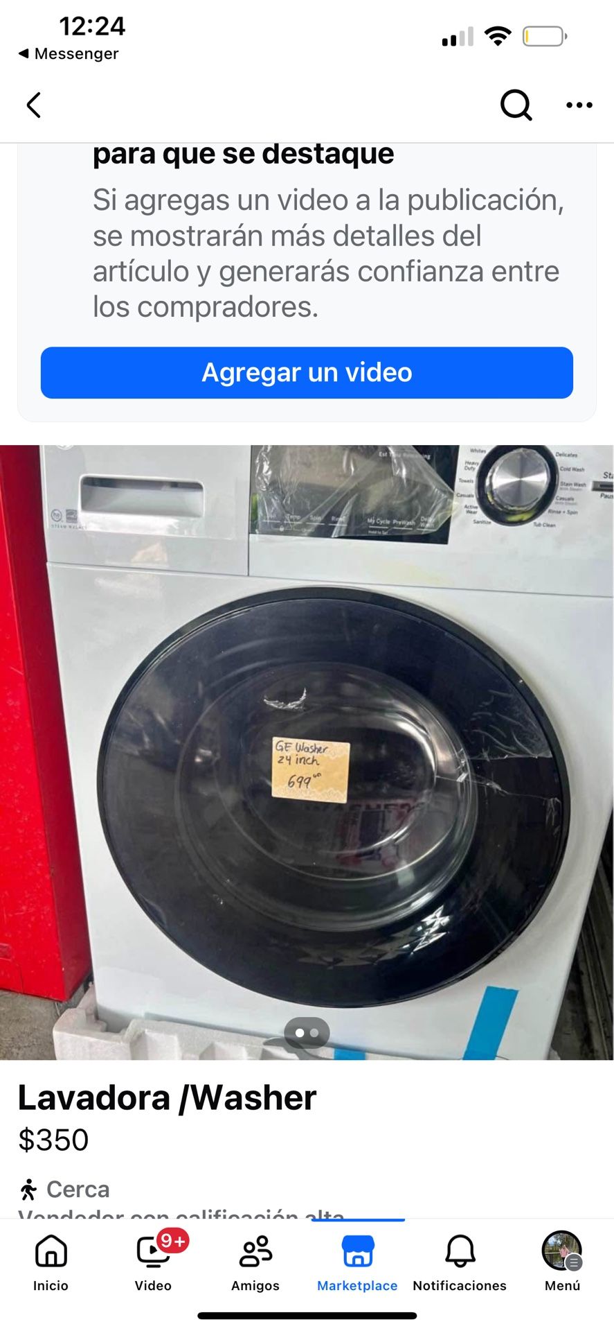 GE Brand Washing Machine