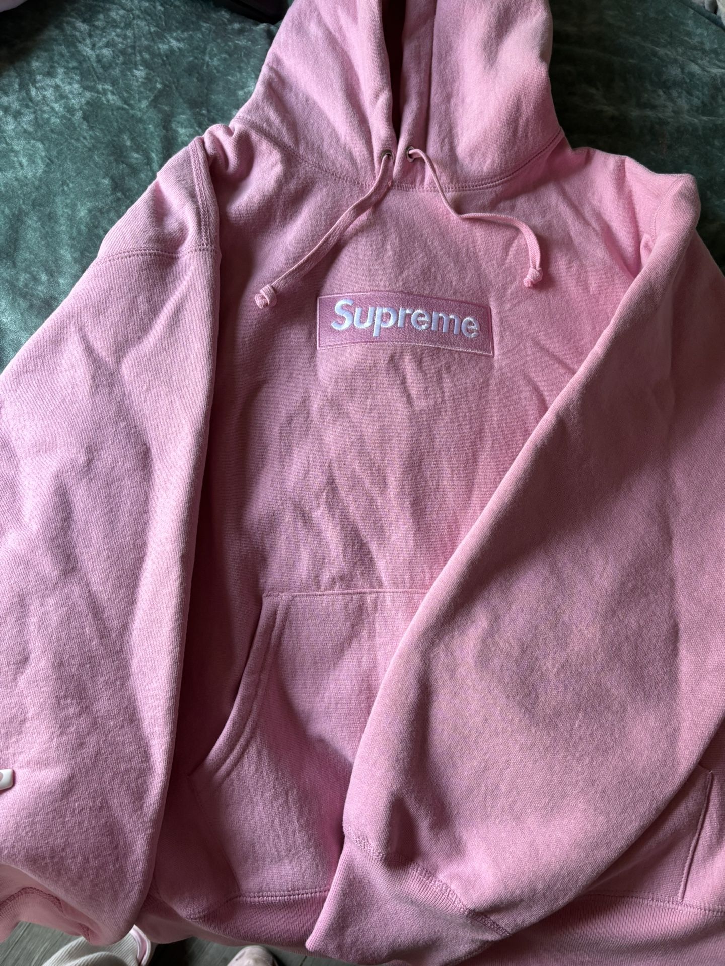 Supreme Box Logo Hooded Sweatshirt PINK