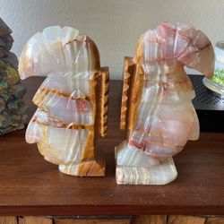 Vintage Indian Agate Bookends 