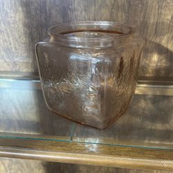 Depression Glass Jar No Lid 