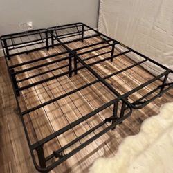 FULL SIZE METAL BED FRAME FOLDABLE (NEW) (VERY STURDY)