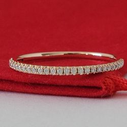 ❤️14k Size 8.5 Fancy Solid Rose Gold Genuine Diamond Band Ring!/ Anillo de Banda Oro Rosado con Diamante Genuino! 👌🎁Post Tags: Anillo de Oro