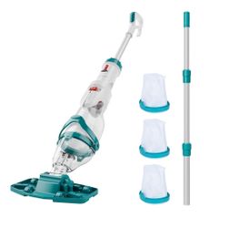 2026 Upgraded Cordless Pool Vacuum for Above Ground Pools, Dual Modes High-Flow/Strong-Suction, 1520GPH, 60 Mins Runtime, Handheld Pool Cleaner with T