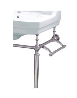 Whitehaus WHVO24-L33-3H Console Sink with Leg Support - Polished Nickel - Open Box