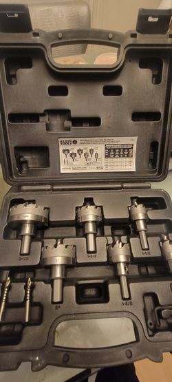 Klein Tools Juego de Cortador de Agujeros para Electricista Maestro de 8 Piezas