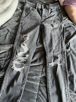 grey american eagle jeans size 0