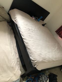 2 Queen bed frames; 2 slatted bed base; with mattress