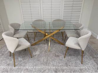 Dining table with 6 chairs