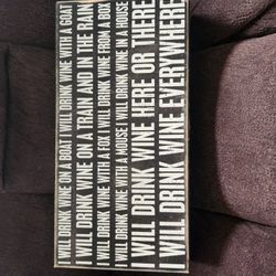 Wooden Wine Decor Sign 