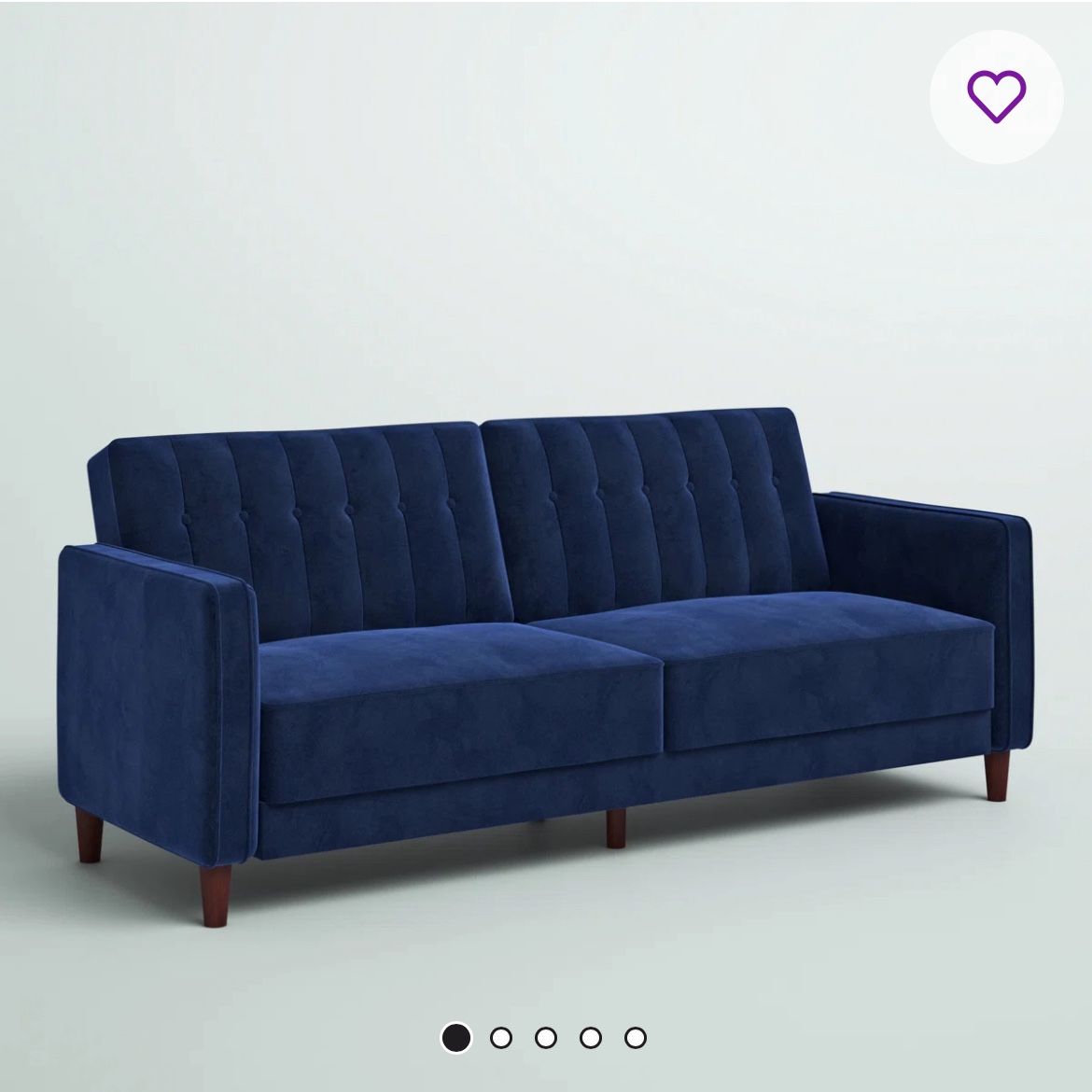 81.5in Velvet Sofa - Convertible Sleeper