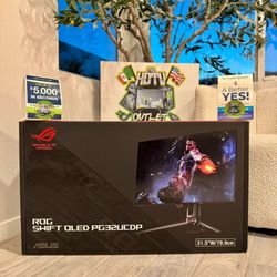 Asus Rog Swift Oled PG32UCDP 32” Oled gaming monitor 4k 240hz .03ms floor model  